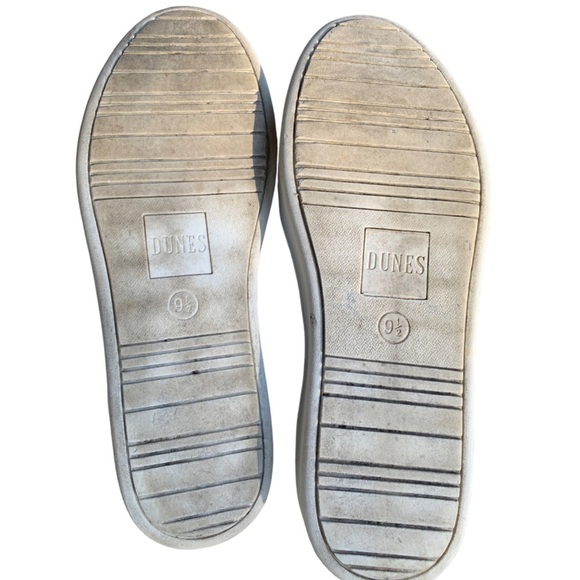 Dunes Gray Knit Slip On Sneakers Size 9.5 One Inch Platform Soles Minimalist - Picture 7 of 9